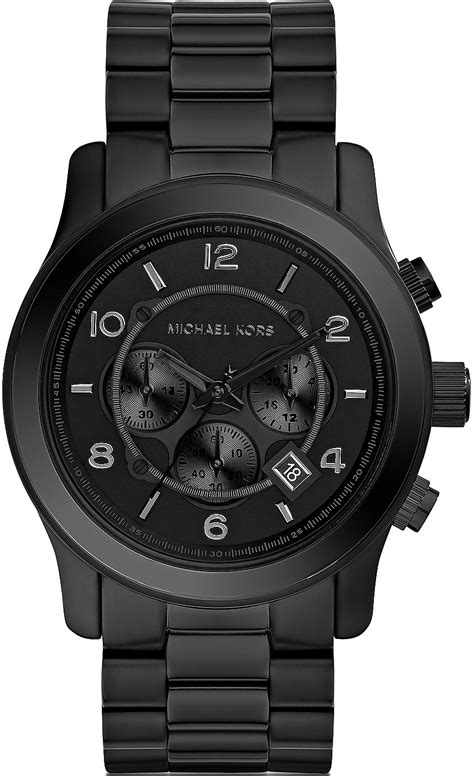 michael kors black dial watch|michael kors black watch men.